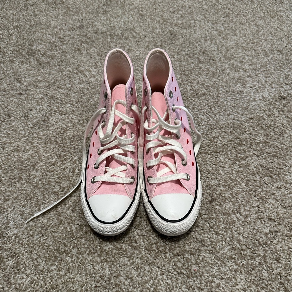 Pink High-Top Valentines Converses